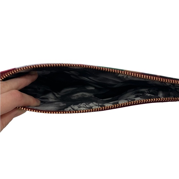 Ted Baker - Leather Floral Swirl Colorful Maroon Crossbody Purse Bag - Picture 6 of 7